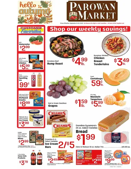 Parowan's Market Weekly Ad