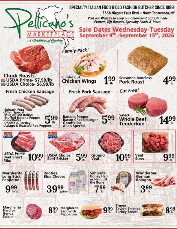 Pellicano's Marketplace weekly ad page 1