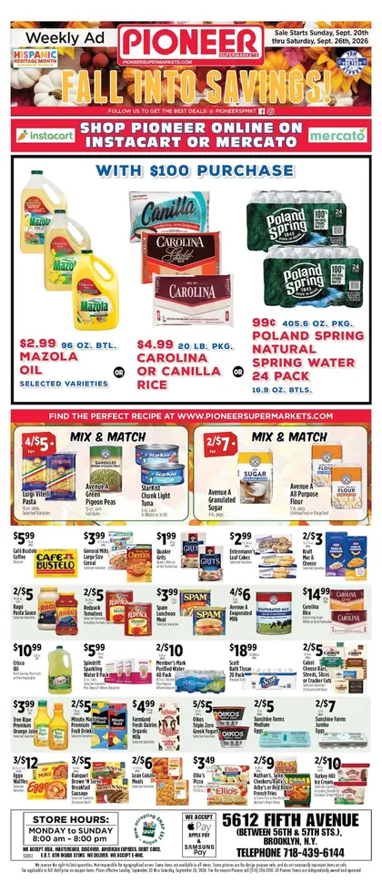 Pioneer on 5th Weekly Ad