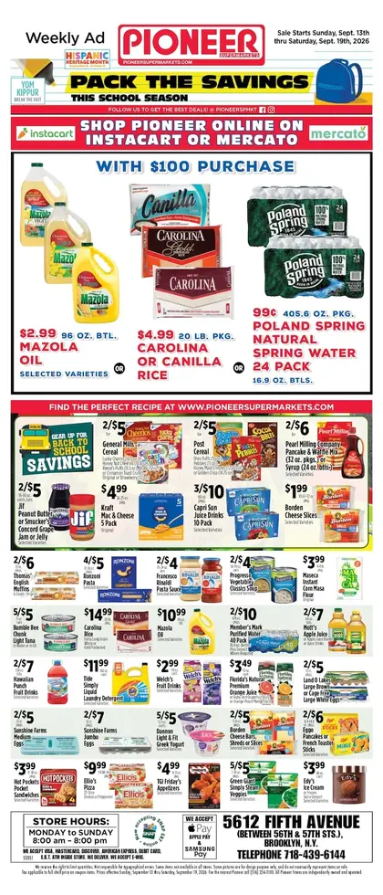 Pioneer on 5th Weekly Ad