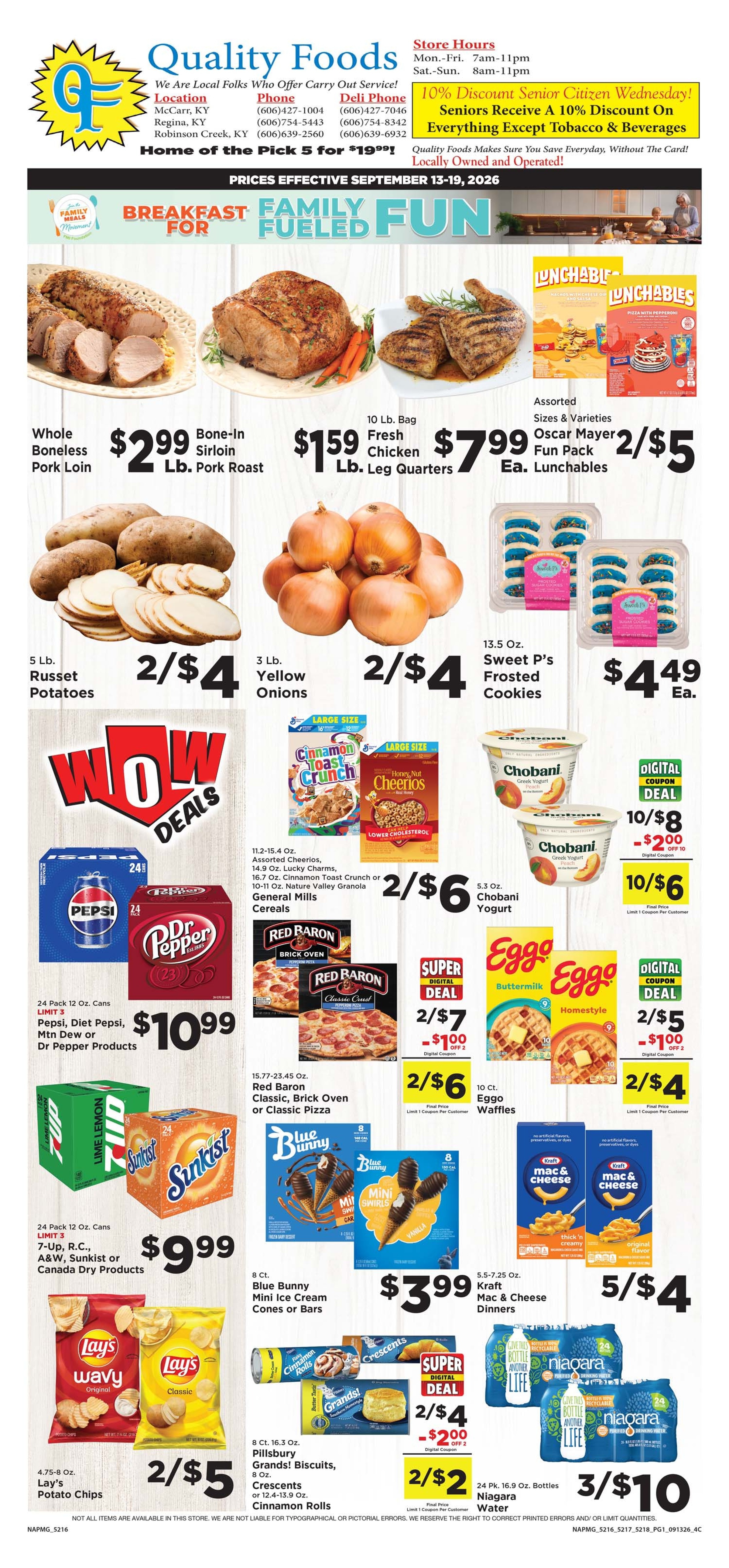 Quality Foods - Buskirk weekly ad page 1