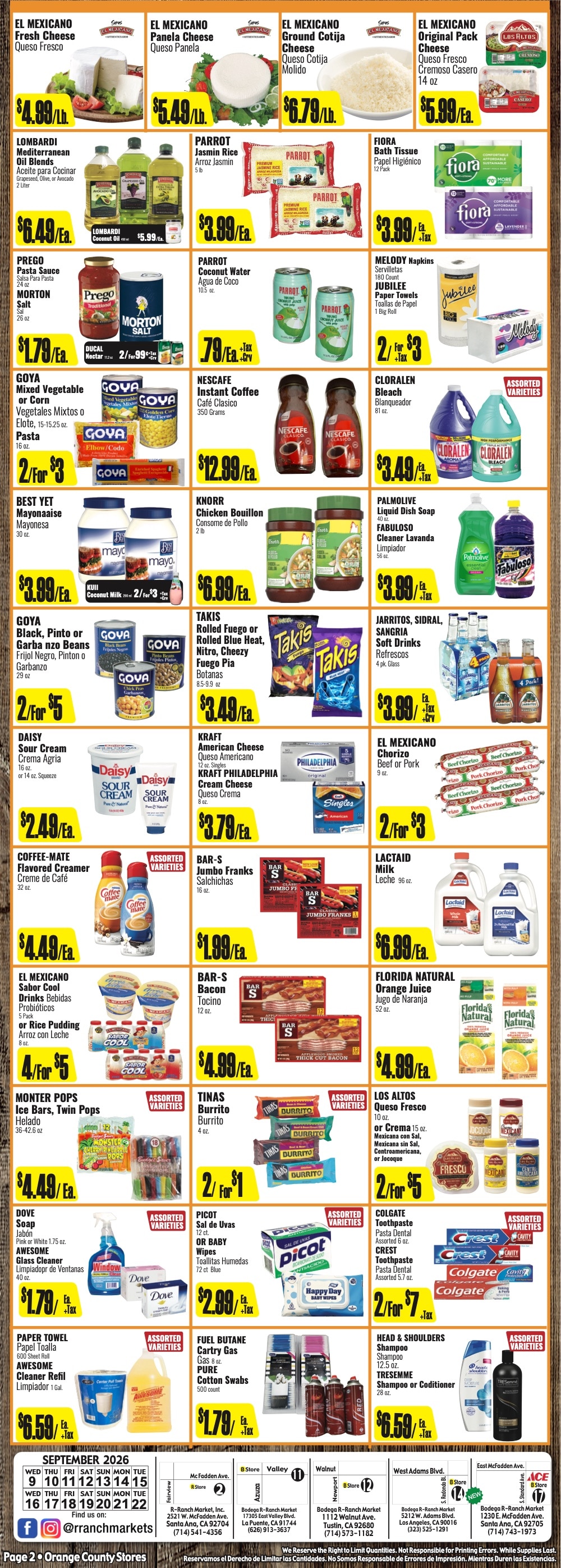 R Ranch Markets weekly ad page 2