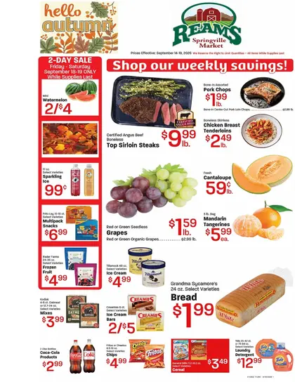 Reams Springville Market Weekly Ad
