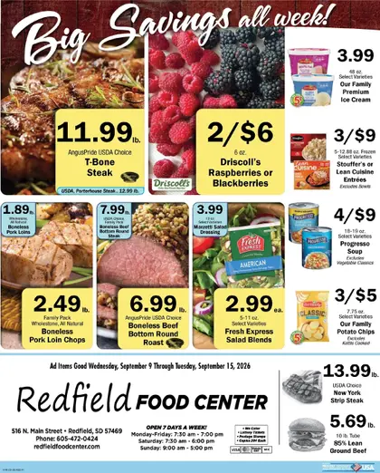 Redfield Food Center Weekly Ad