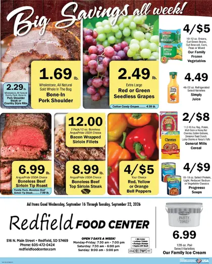 Redfield Food Center Weekly Ad