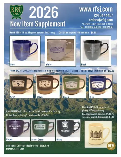 RFSJ Etched Mug Program Weekly Ad