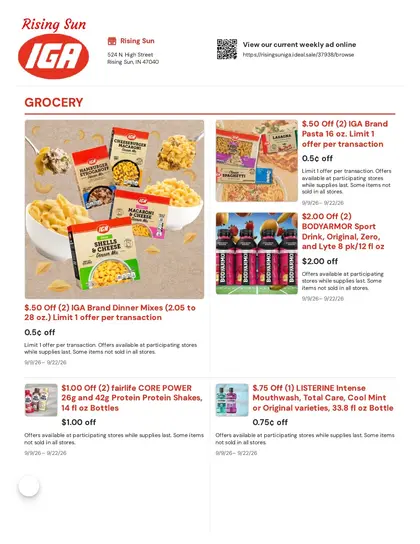 Rising Sun IGA Fresh Market Weekly Ad