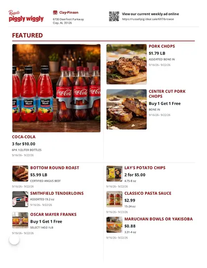 Russell's Piggly Wiggly Weekly Ad