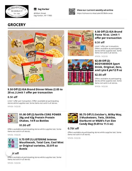 Schiavoni's IGA Weekly Ad