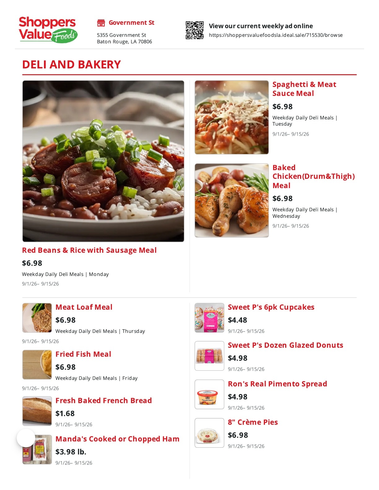 Shoppers Value Foods Louisiana weekly ad page 1