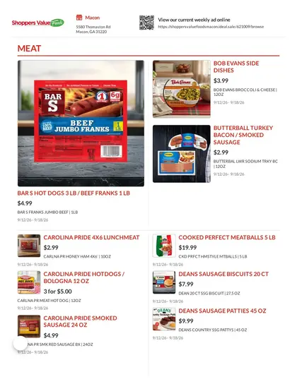 Shoppers Value Foods Macon Weekly Ad