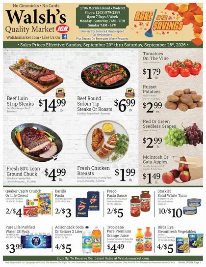 Walsh's Quality Market IGA Weekly Ad
