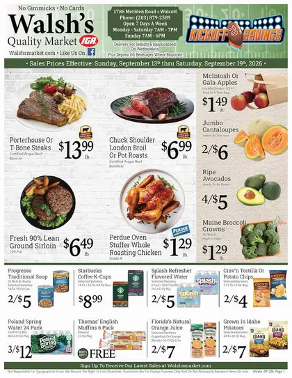 Walsh's Quality Market IGA Weekly Ad