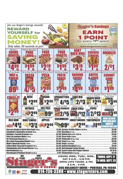 Stager's Store Weekly Ad