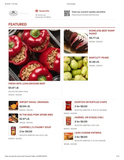 Susanville Supermarket IGA Weekly Ad