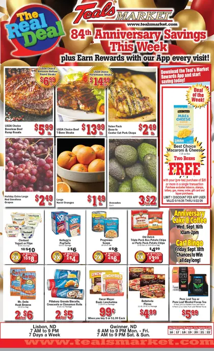 Teal's Market Weekly Ad