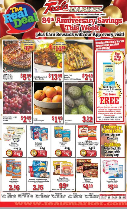 Teal's Market Weekly Ad