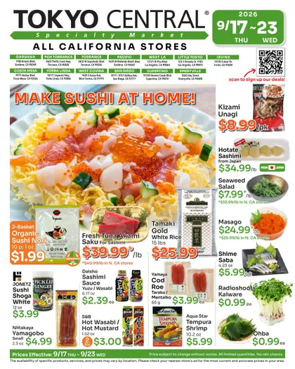 Tokyo Central and Marukai Weekly Ad