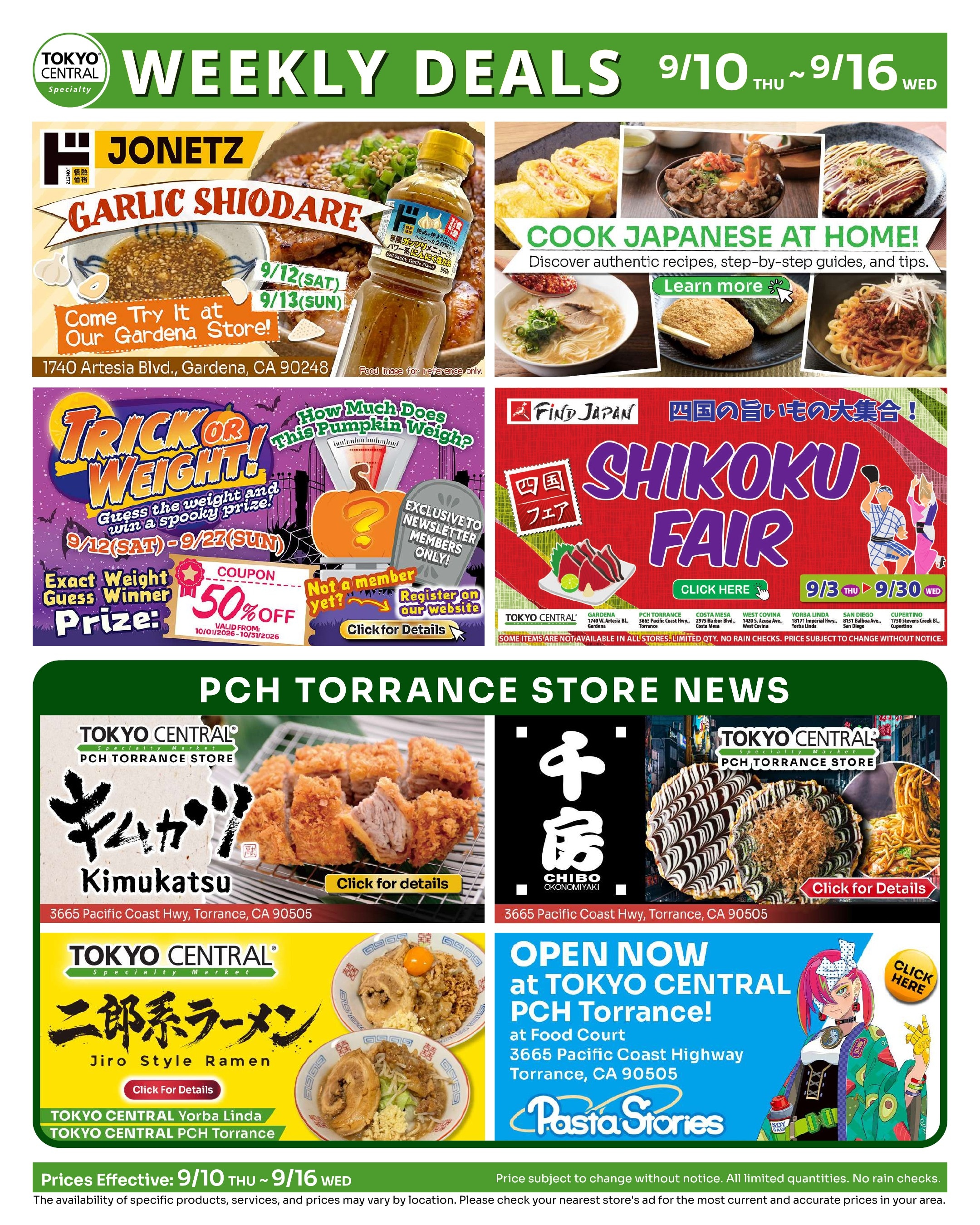 Tokyo Central and Marukai weekly ad page 6