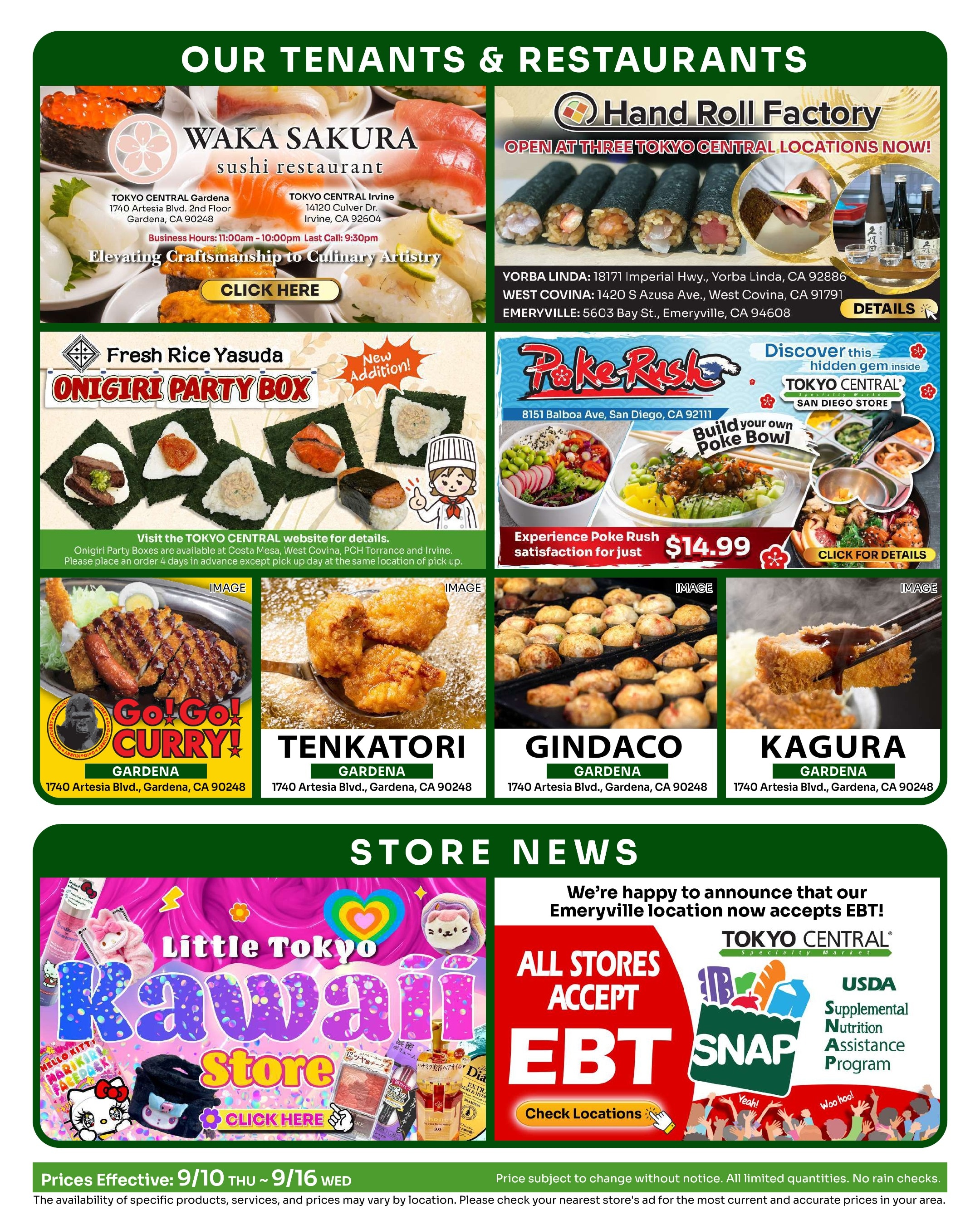 Tokyo Central and Marukai weekly ad page 7