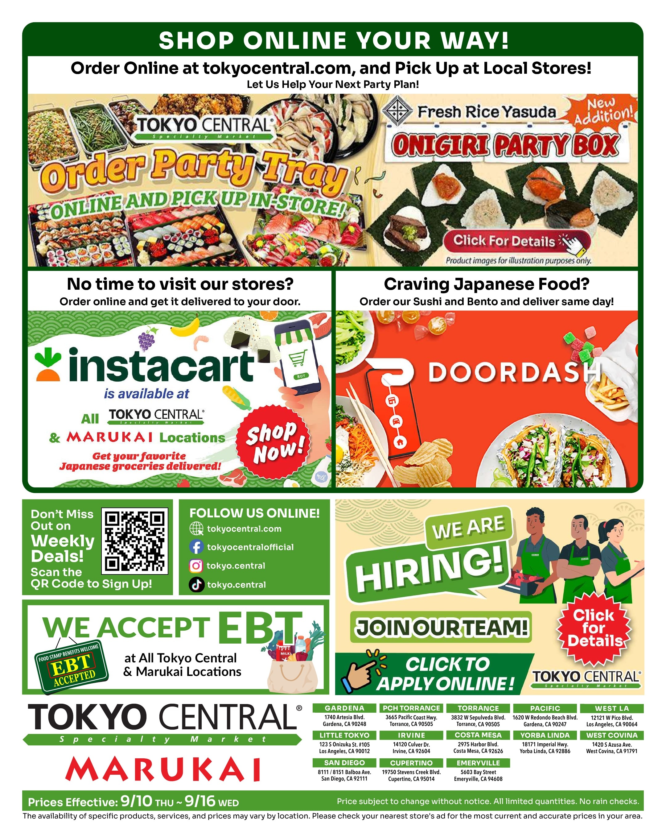 Tokyo Central and Marukai weekly ad page 8
