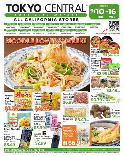 Tokyo Central and Marukai Weekly Ad