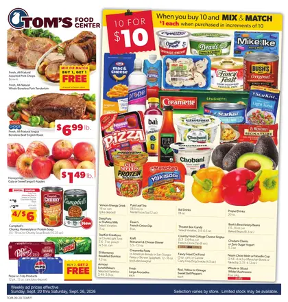 Tom's Food Center Weekly Ad