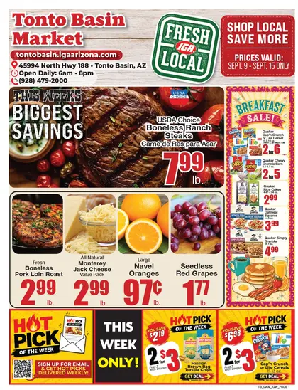Tonto Basin Market Weekly Ad