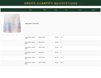 Vividus Sports Women's Golf Apparel Catalog Weekly Ad