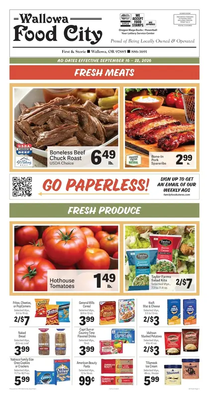 Wallowa Food City Weekly Ad