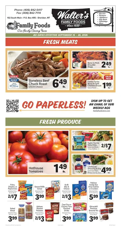 Walter's Family Foods Weekly Ad