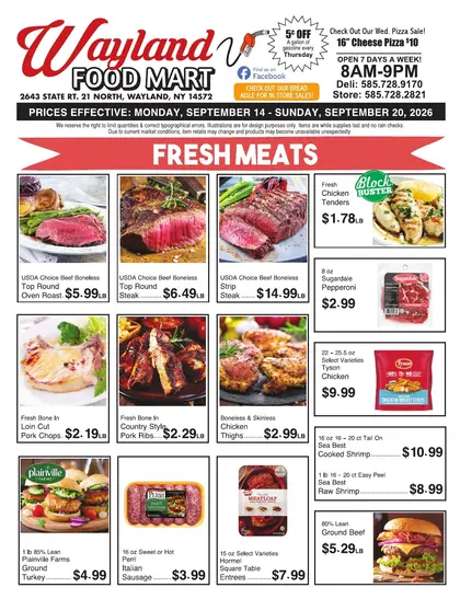 Wayland Food Mart Weekly Ad