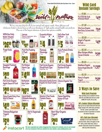 Wild by Nature Monthly Savings Weekly Ad