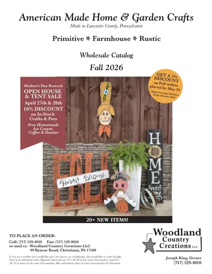 Woodland Country Creations Fall Home and Garden Catalog Weekly Ad