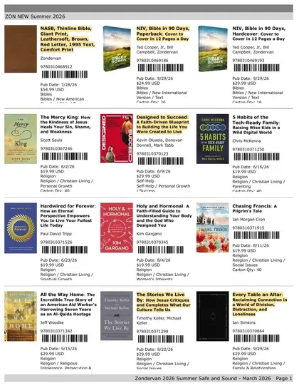 Zondervan Summer New Titles Catalog Weekly Ad