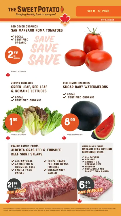 The Sweet Potato The Sweet Potato Flyer September 11 to 17